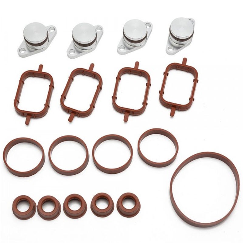 Aluminiowe zaślepki klap wirowych BMW M47 22mm + uszczelki