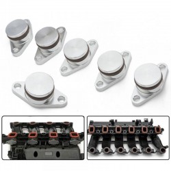 Aluminiowe zaślepki klap wirowych BMW M57 22mm + uszczelki