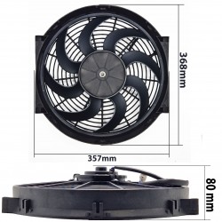 Wentylator płaski 14" 36cm tłoczący