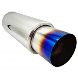 Tłumik końcowy ze stali nierdzewnej 2.5/4" (63/102mm) śr.127mm dł.470