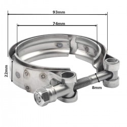 V-Clamp obejma wydechu 2.5" 63mm