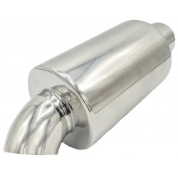 Tłumik końcowy krótki ze stali nierdzewnej 2"/2" (51/51mm) śr.102mm dł. 280mm