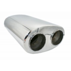 Tłumik środkowy ze stali nierdzewnej 2.5" (63/2x76mm) śr. 127x228mm dł. 432mm