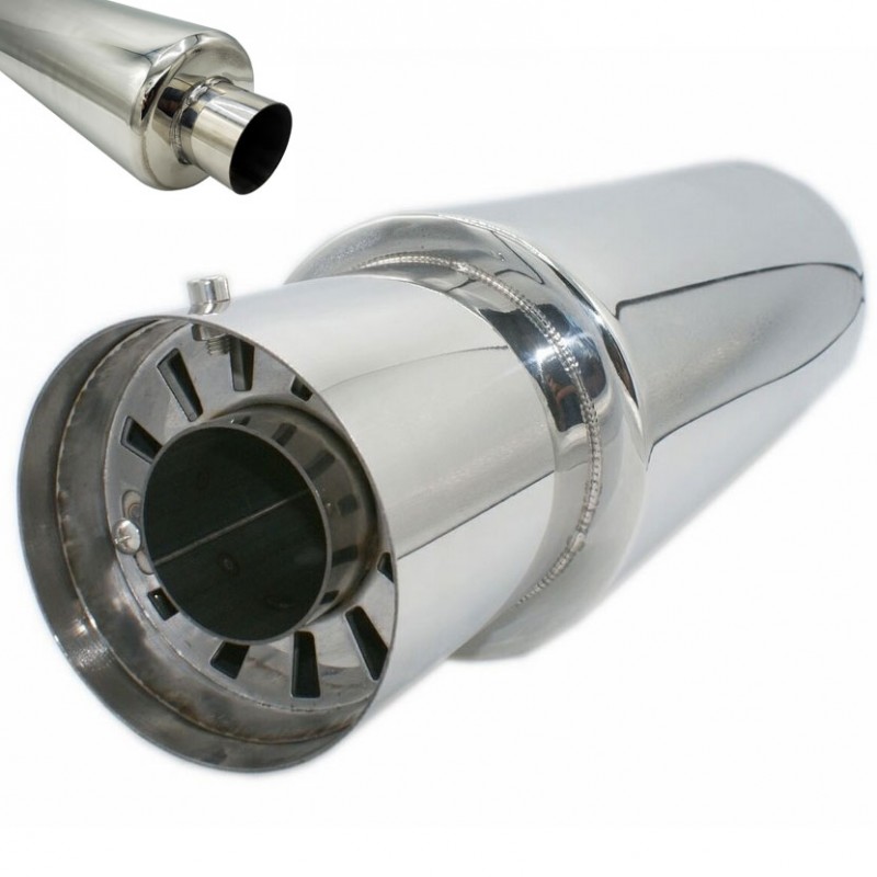 Tłumik końcowy ze stali nierdzewnej silencer 2.5/4" (63/102mm) śr.127mm dł. 470mm
