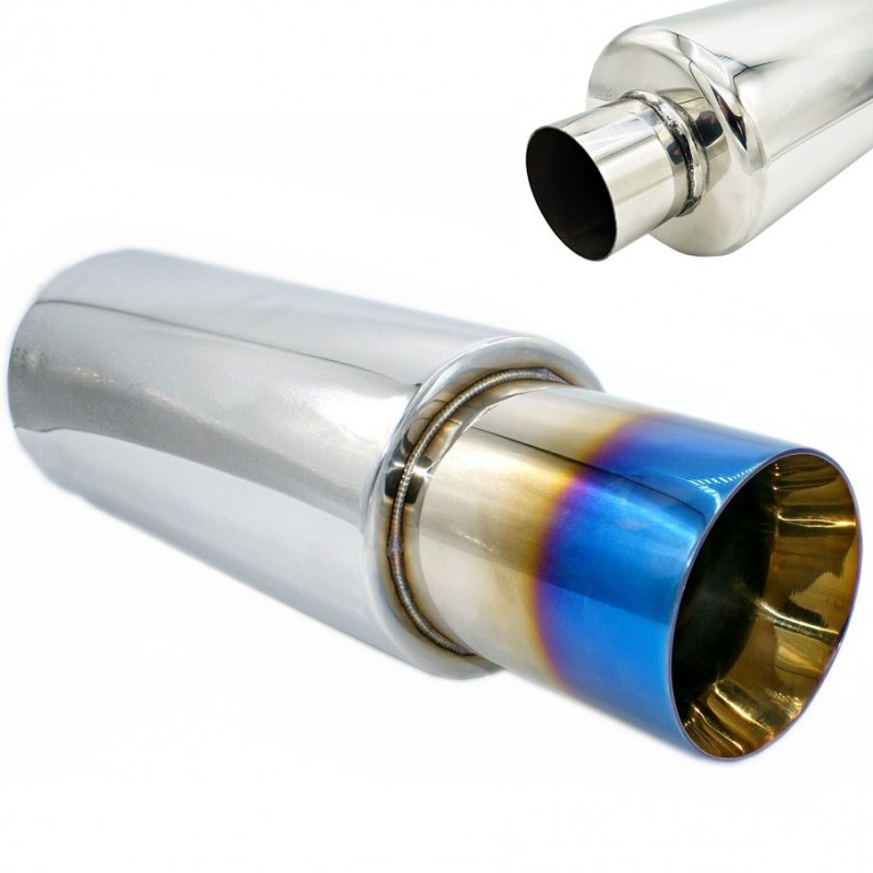 Tłumik końcowy ze stali nierdzewnej 2.5/4" (63/102mm) śr.127mm dł.457