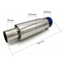 Tłumik końcowy 3" 76mm niebieska końcówka