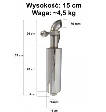 Tłumik sportowy z przepustnicą ze stali nierdzewnej 3" 76mm