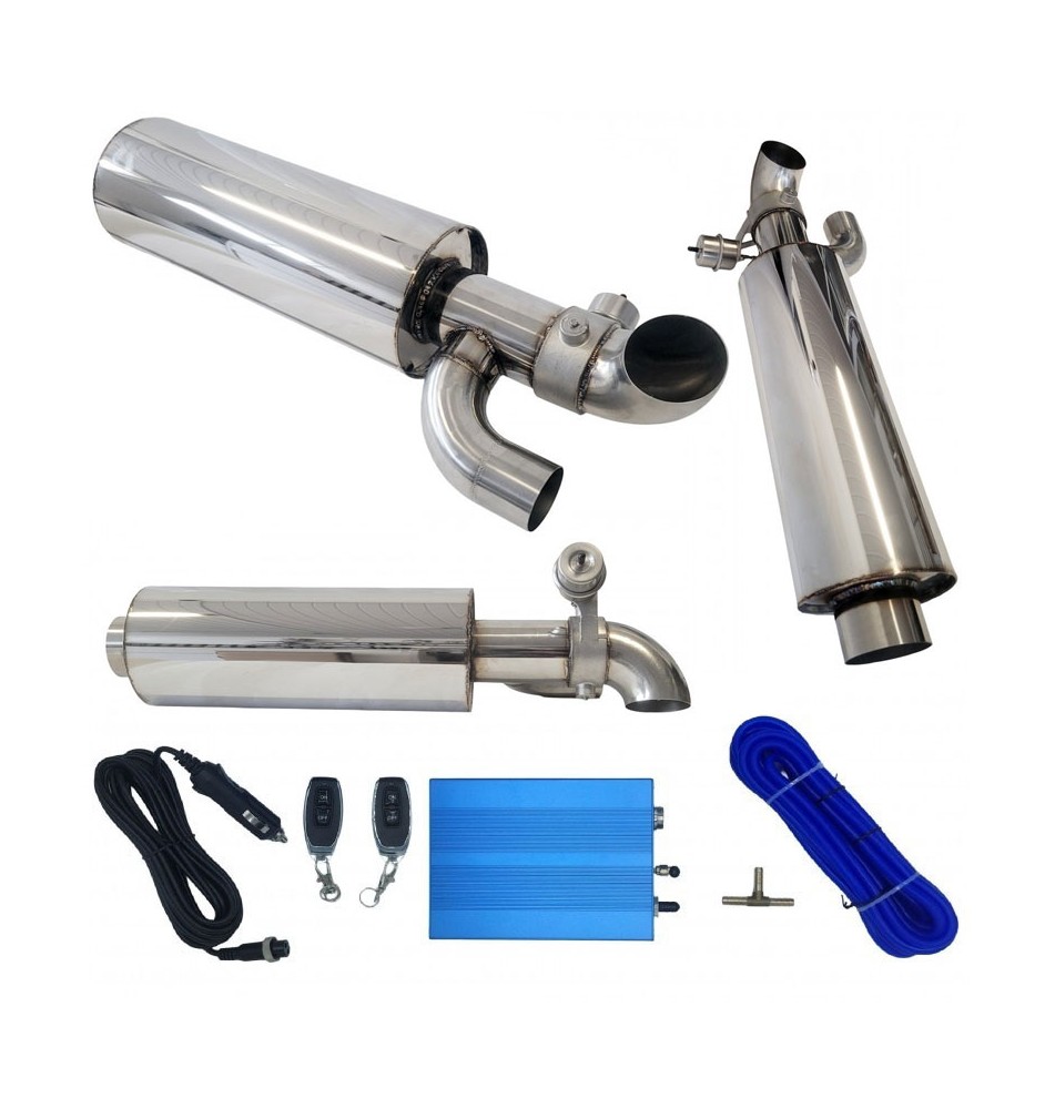 Tłumik sportowy z przepustnicą i sterownikiem 3" 76mm