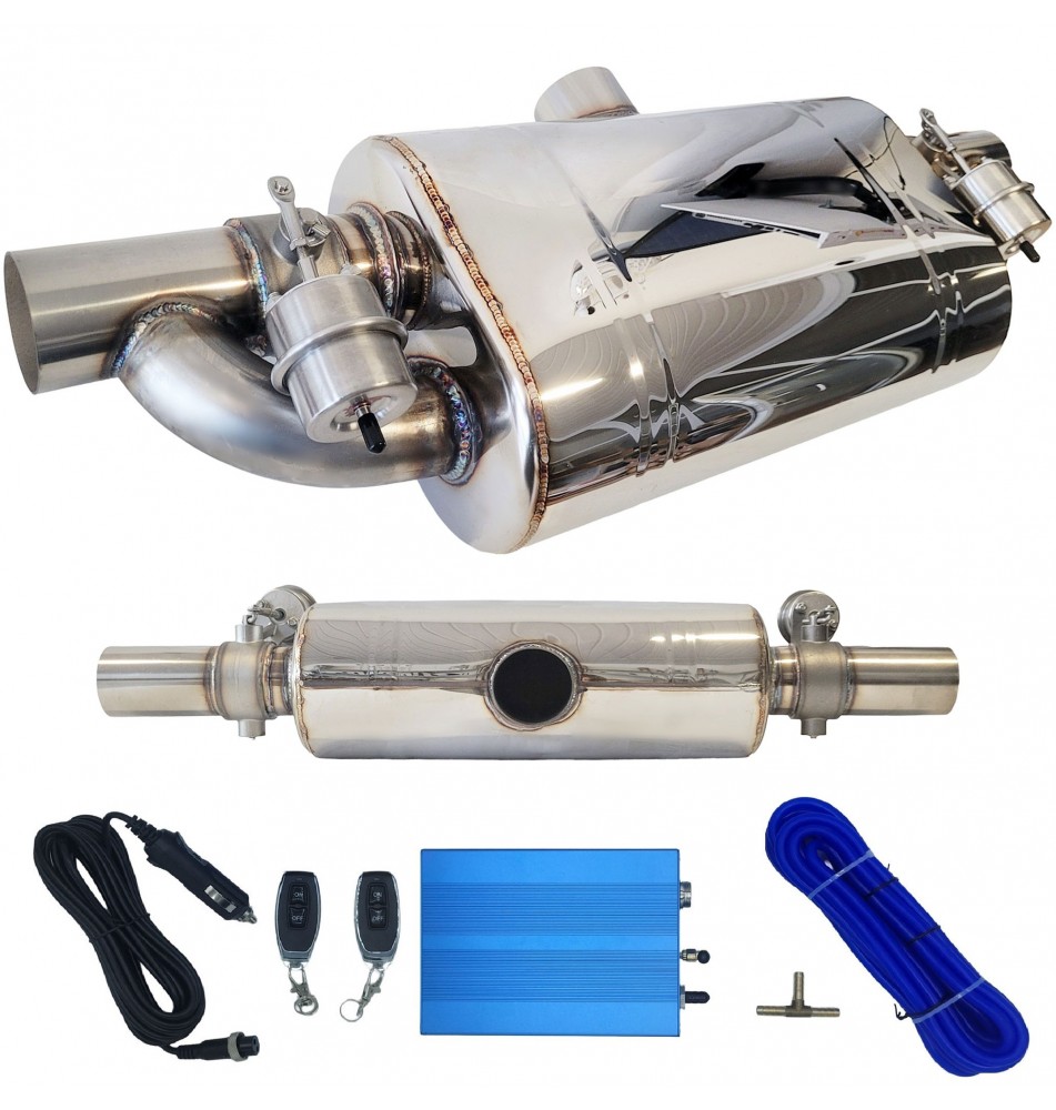 Tłumik sportowy z przepustnicą ze stali nierdzewnej 2.5" 63mm