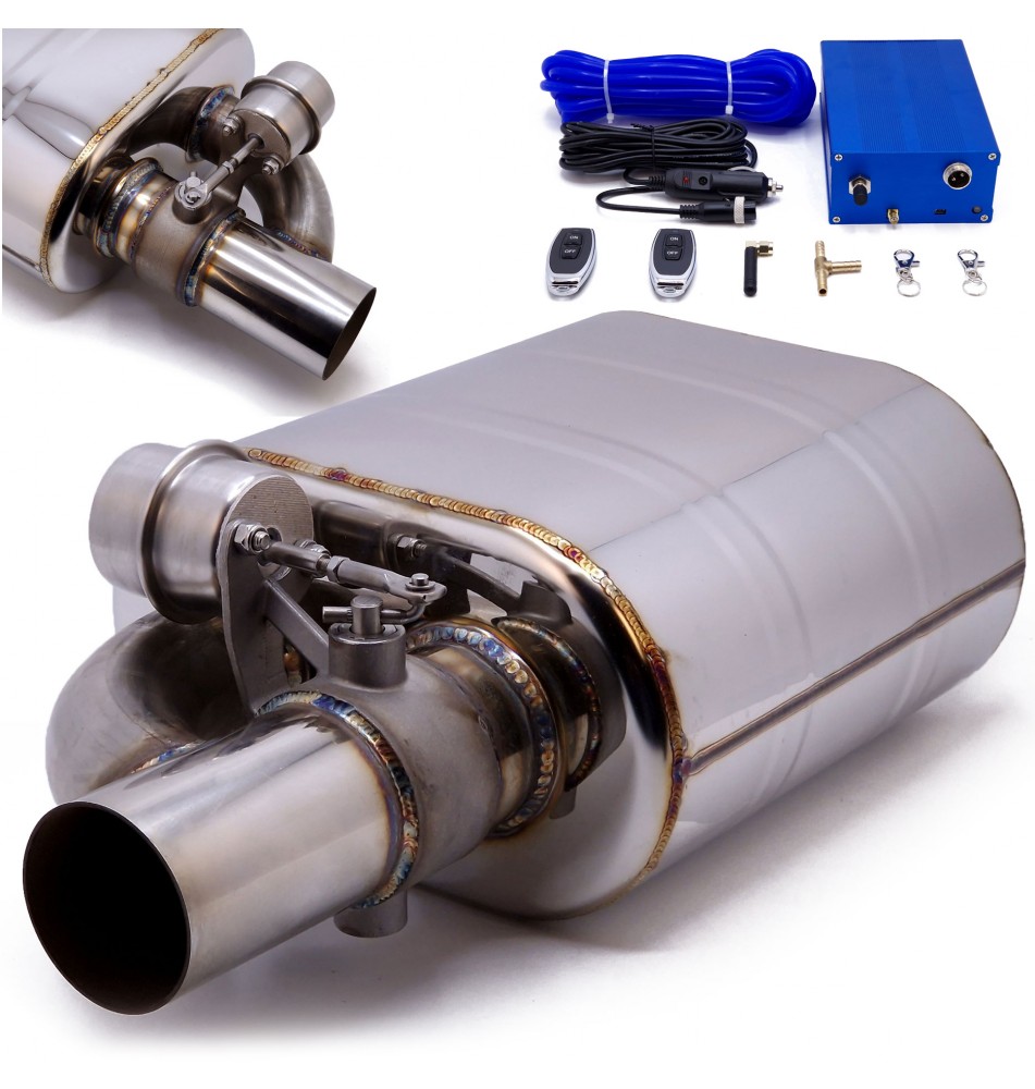 Tłumik sportowy z przepustnicą ze stali nierdzewnej 2.5" 63-63