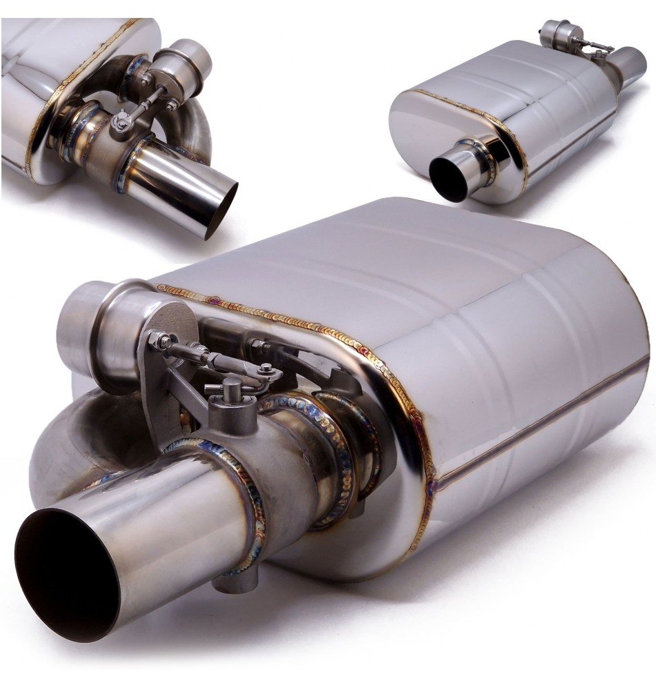 Tłumik sportowy z przepustnicą ze stali nierdzewnej 2.5" 63-63