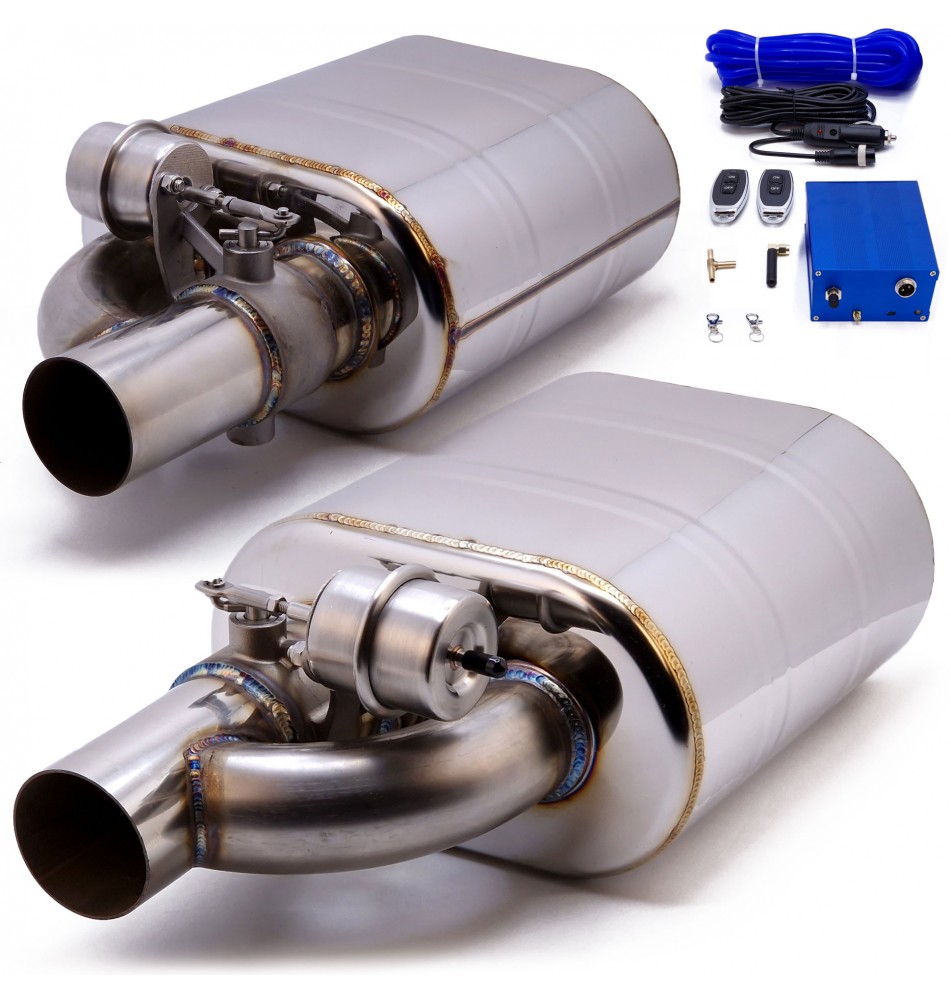 Tłumiki sportowe z przepustnicą ze stali nierdzewnej 3" 76mm