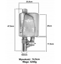 Tłumiki sportowe z przepustnicą ze stali nierdzewnej 2.5" 63-63