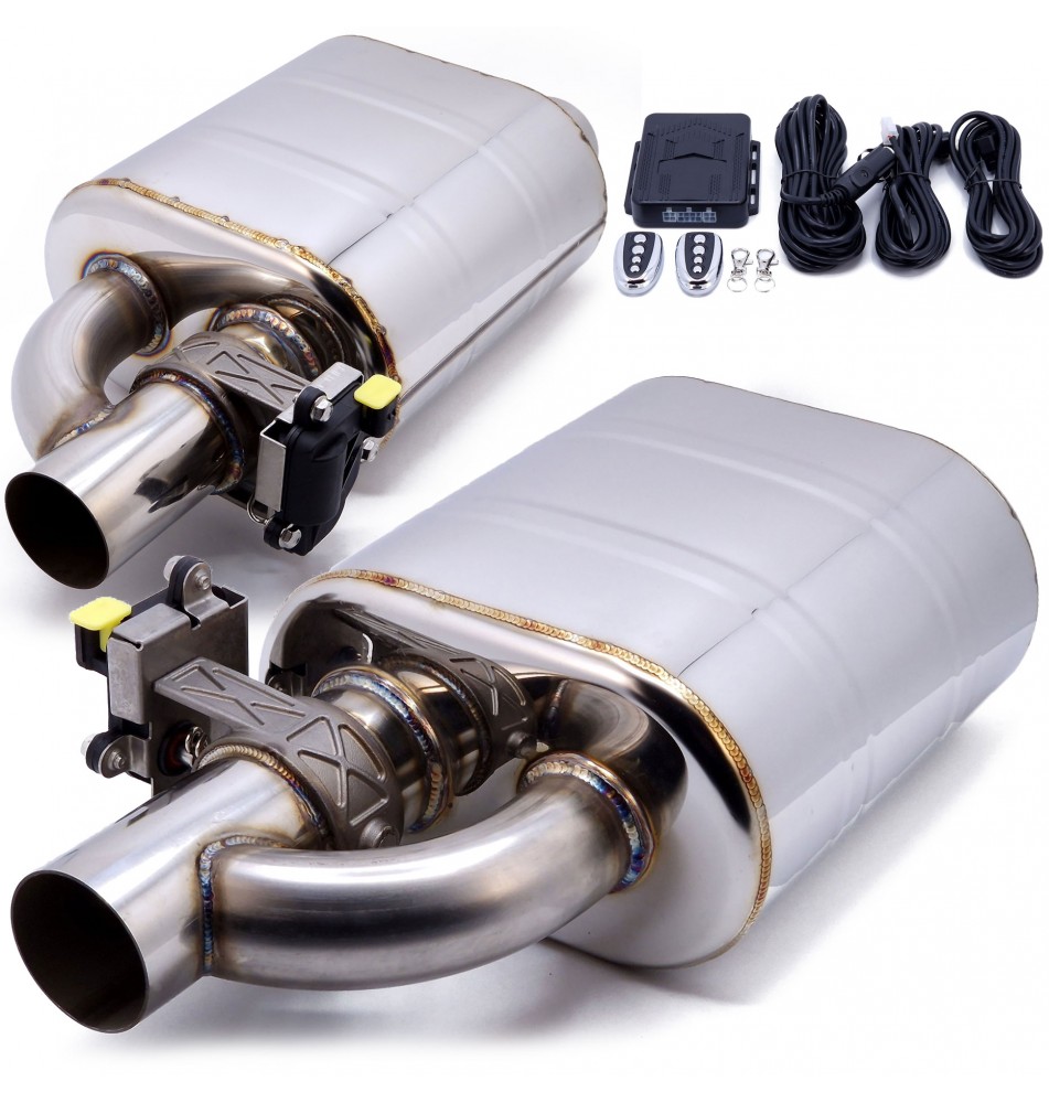 Tłumiki sportowe z przepustnicą ze stali nierdzewnej 3" 76mm