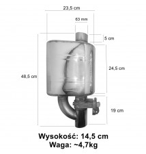 Tłumik sportowy z przepustnicą 2.5" 63mm