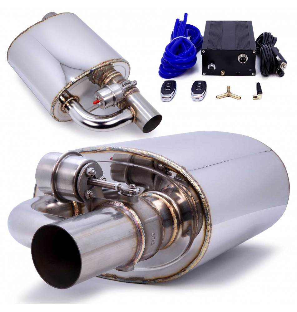 Tłumik sportowy z przepustnicą ze stali nierdzewnej 2.25" 57mm