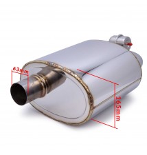 Tłumik sportowy z przepustnicą ze stali nierdzewnej 2.5" 63mm