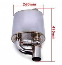 Tłumik sportowy z przepustnicą ze stali nierdzewnej 3" 76mm