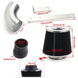 Uniwersalny układ dolotowyCold Air Intake 76mm Czerwony