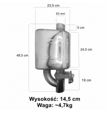 Tłumik sportowy z przepustnicą 2,5" 63mm