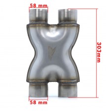 X-PIPE 2,25" 57mm łącznik krzyżowy wydechu