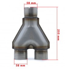 Y-PIPE 2,25" 57mm trójnik wydechu