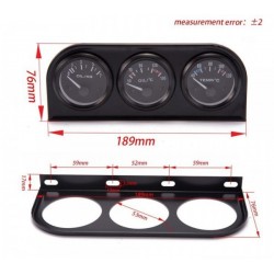 Zegar 52mm 3in1 Oil Temp +Water Temp +Oil Pressure
