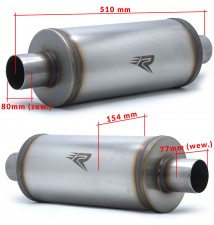 Tłumik środkowy przelotowy 76mm 409SS