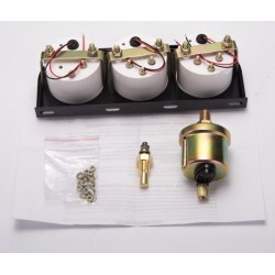 Zegar 52mm 3in1 Volt meter +water temp gauge +Oil Pressure Gauge Kit car meter