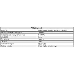Bandaż termoizolacyjny 1000st 5m Hybrid