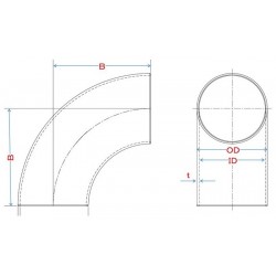 Kolanko nierdzewne 63mm