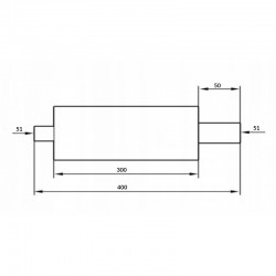 Tłumik środkowy nierdzewny 2" 51MM