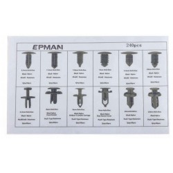 Zestaw spinek kołków montażowych 240szt