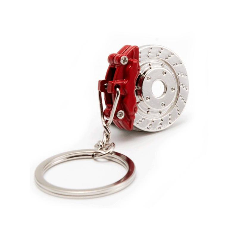 Brelok tarcza hamulcowa z czerwonym zaciskiem