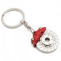 Brelok tarcza hamulcowa z czerwonym zaciskiem