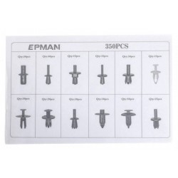 Zestaw spinek kołków montażowych 350szt