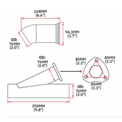Przepustnica Wydechu 76mm 3" Pilot