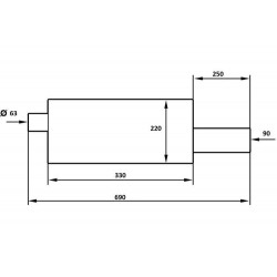 Tłumik Końcowy TurboWorks 90mm wejście 63,5mm