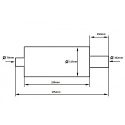 Tłumik Końcowy TurboWorks 100mm wejście 76mm