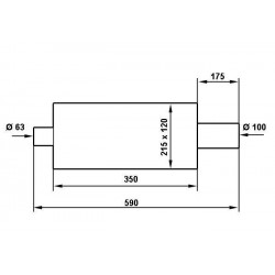 Tłumik Końcowy TurboWorks 100mm wejście 63,5mm