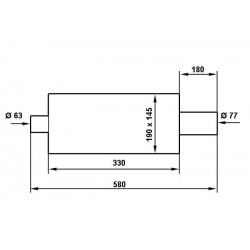 Tłumik Końcowy TurboWorks 76mm wejście 63,5mm