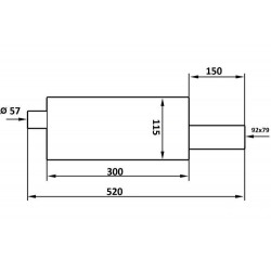 Tłumik Końcowy TurboWorks 80x92mm wejście 57mm