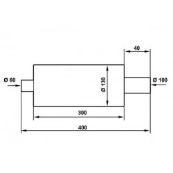 Tłumik Końcowy TurboWorks 100mm wejście 60mm