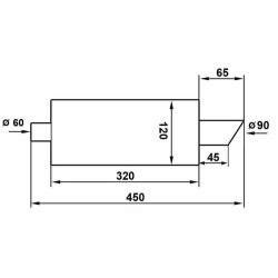 Tłumik Końcowy TurboWorks 90mm wejście 63,5mm