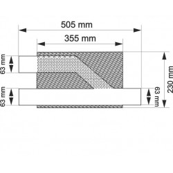 Tłumik pod przepustnice TurboWorks 63mm 304SS