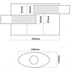 Tłumik Środkowy Komorowy 63,5mm TurboWorks 304SS 355mm