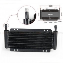 Chłodnica oleju wspomagania, skrzyni biegów, dyfru 9-rzędowa