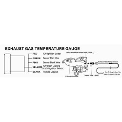 Zegar ADDCO 52mm - Exhaust Temperature