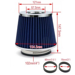 FILTR POWIETRZA STOŻKOWY 76/89/102mm