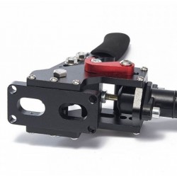 Hamulec ręczny hydrauliczny z pompą hamulcową, zbiornikiem i zapadką